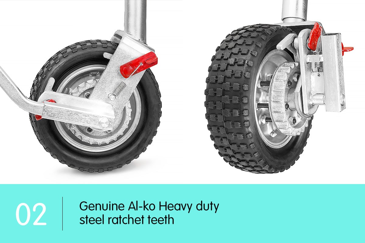 Alko 10in Ratchet Trailer Boat and Caravan Jockey Wheel