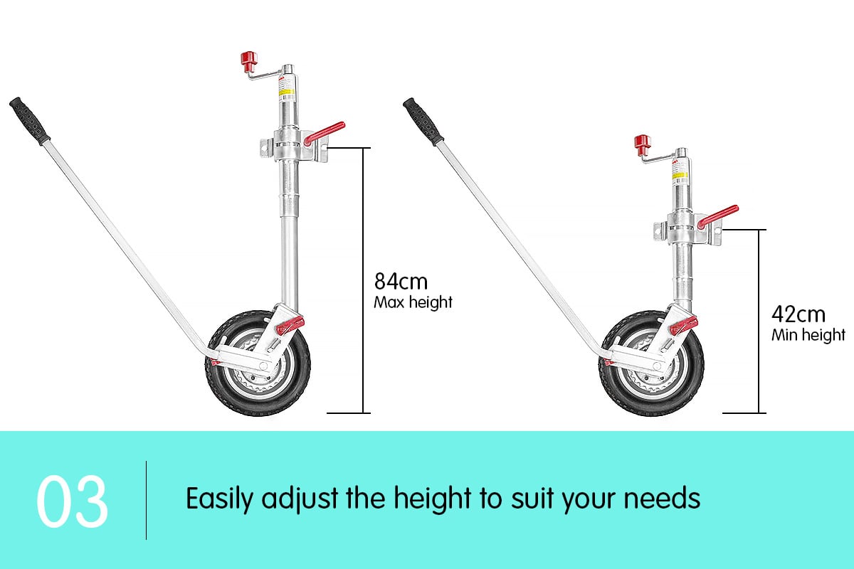 Alko 10in Ratchet Trailer Boat and Caravan Jockey Wheel