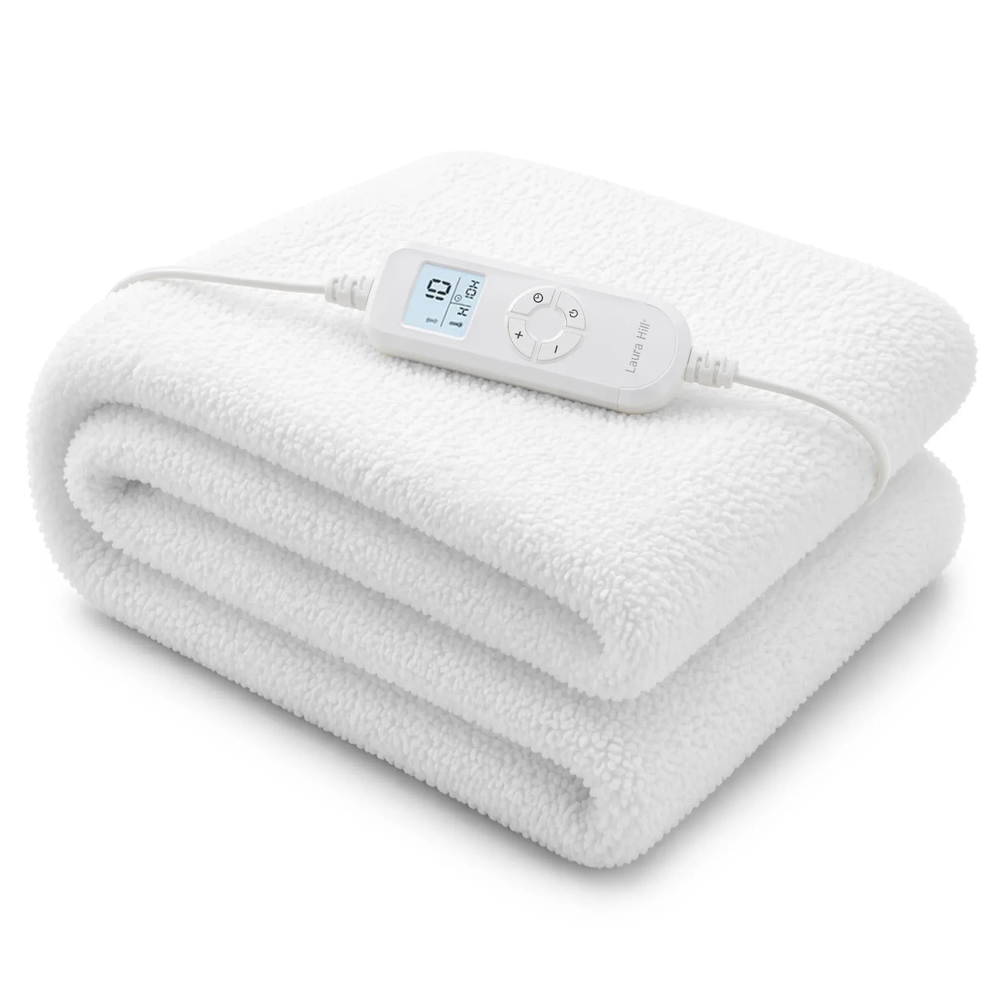 Laura Hill Single Electric Heated Underlay Blanket Fleecy Fabric with Timer