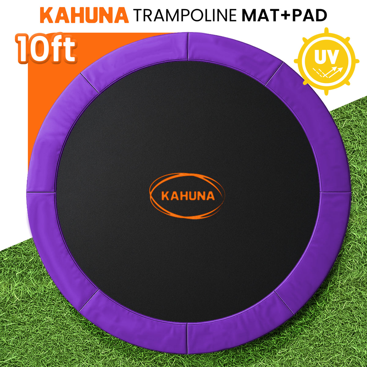Kahuna 10ft Replacement Trampoline Safety Pad Cover and Jumping Spring Mat - Purple