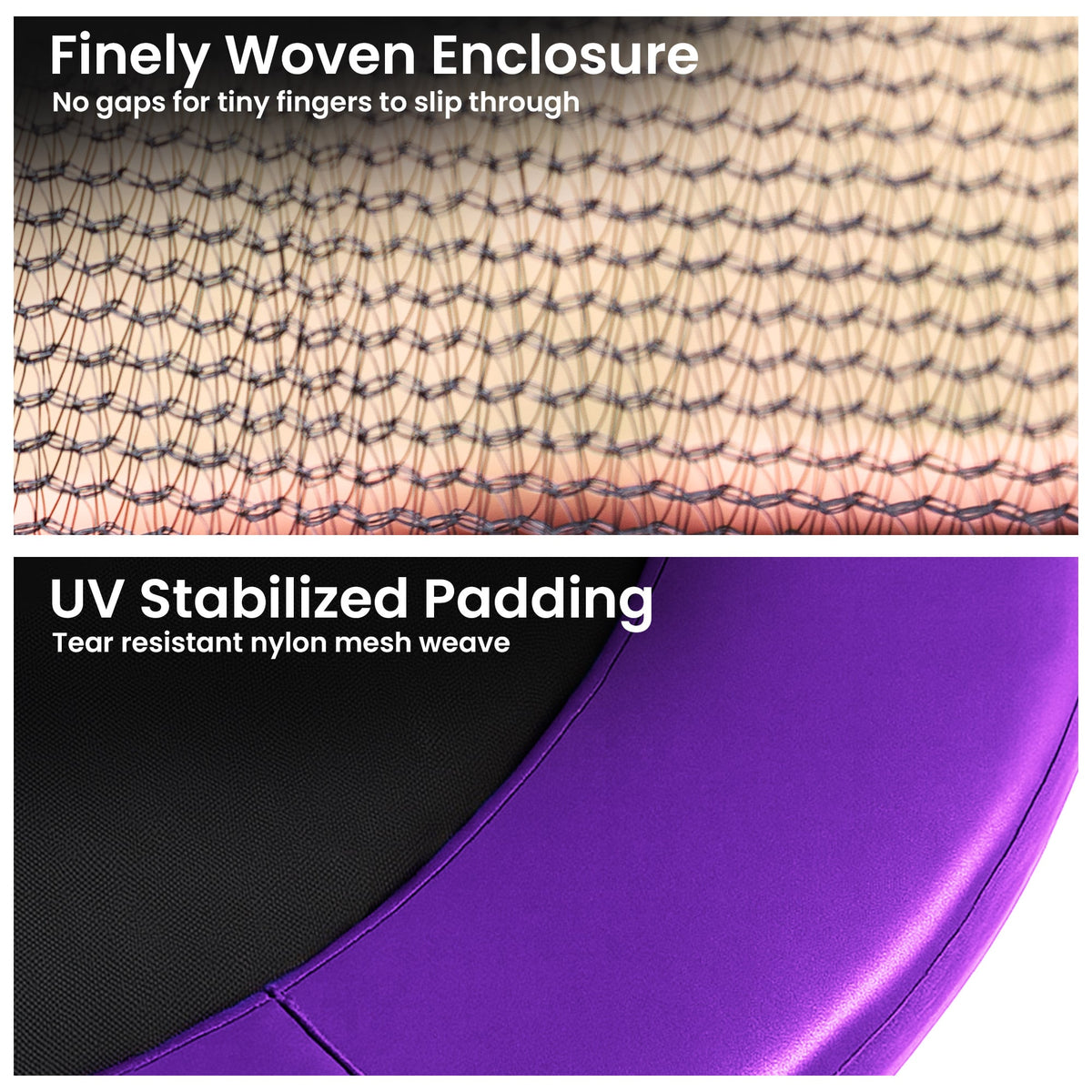 Kahuna 10ft Trampoline Pad and Net - Purple