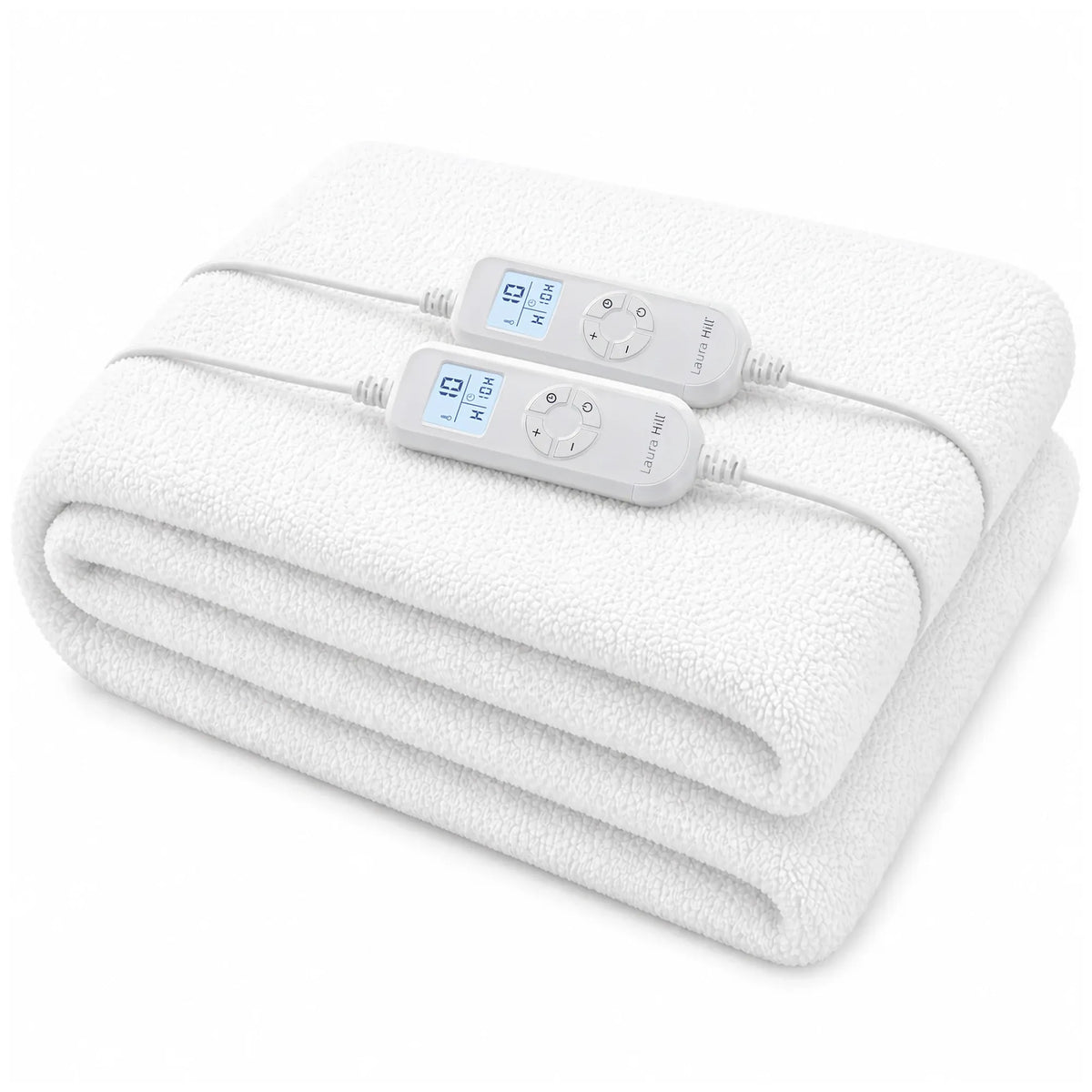 Laura Hill Queen Electric Heated Underlay Blanket Fleecy Fabric with Timer