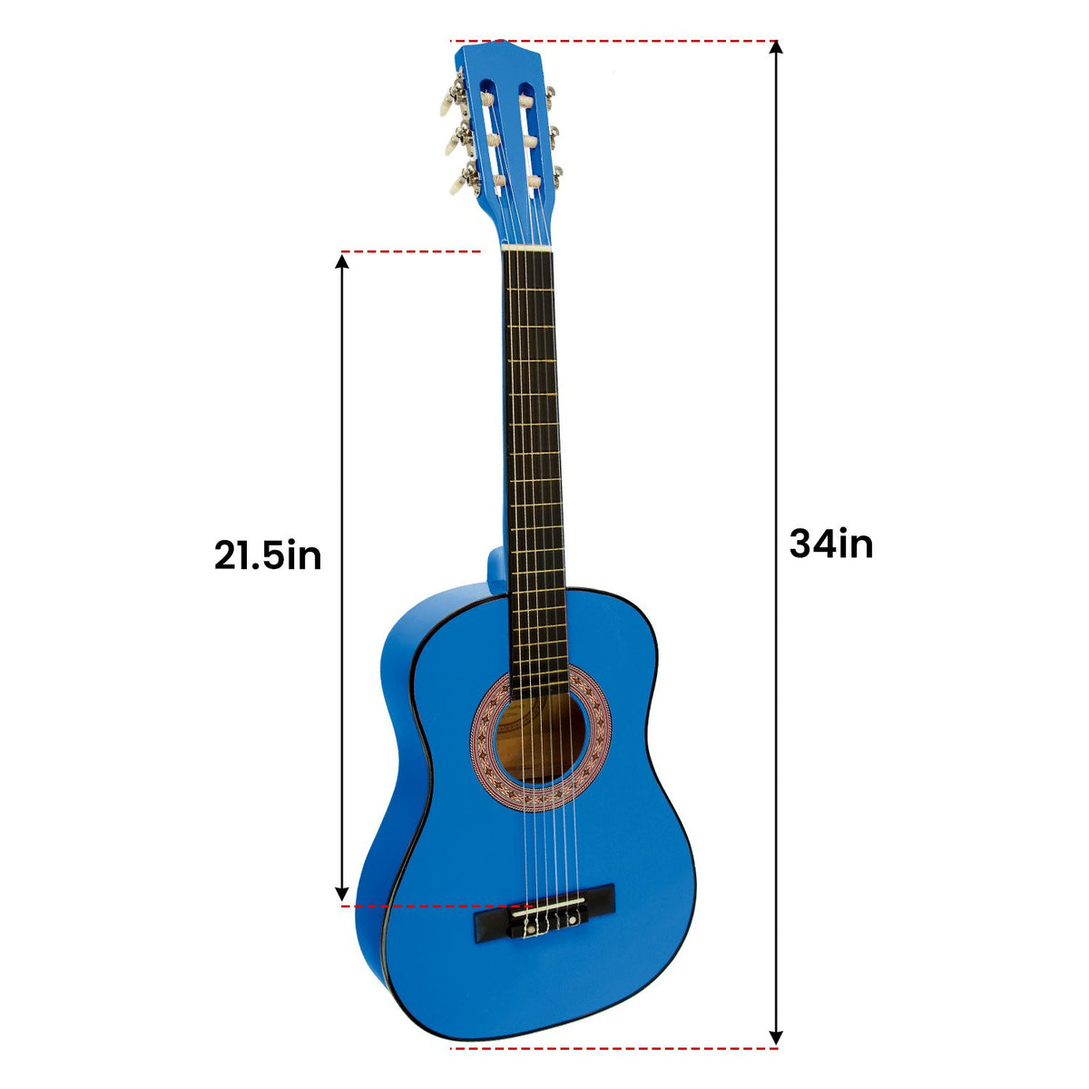 Karrera 34in Acoustic Children no cut Guitar - Blue