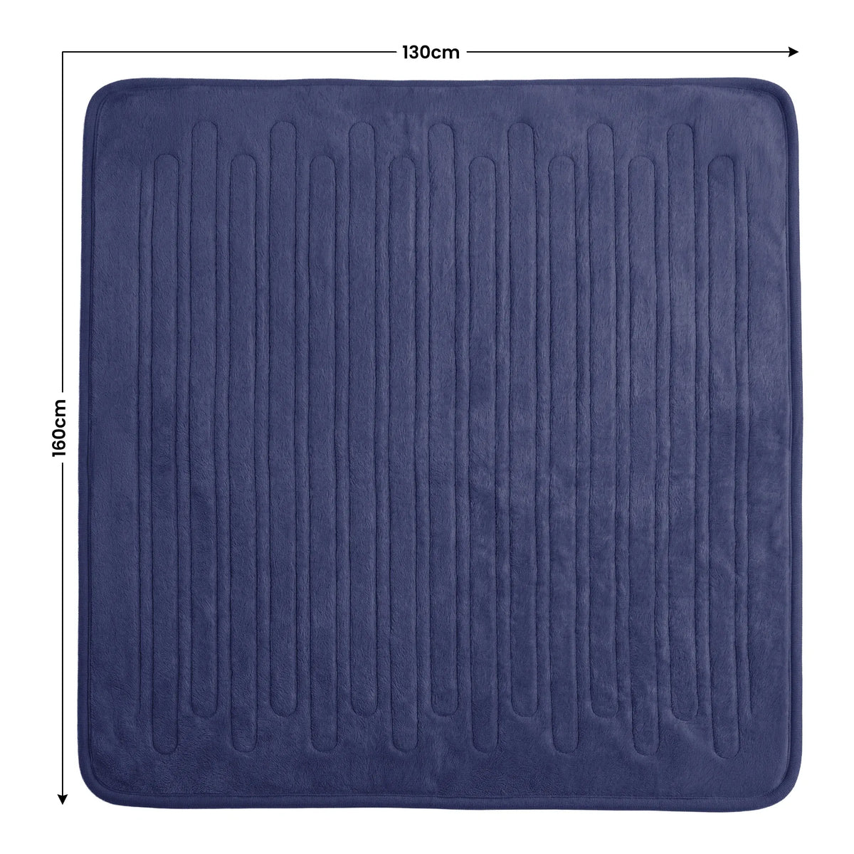 Laura Hill Electric Heated Blanket Throw Soft Coral Fleece w/ 9 Heat Settings - Blue