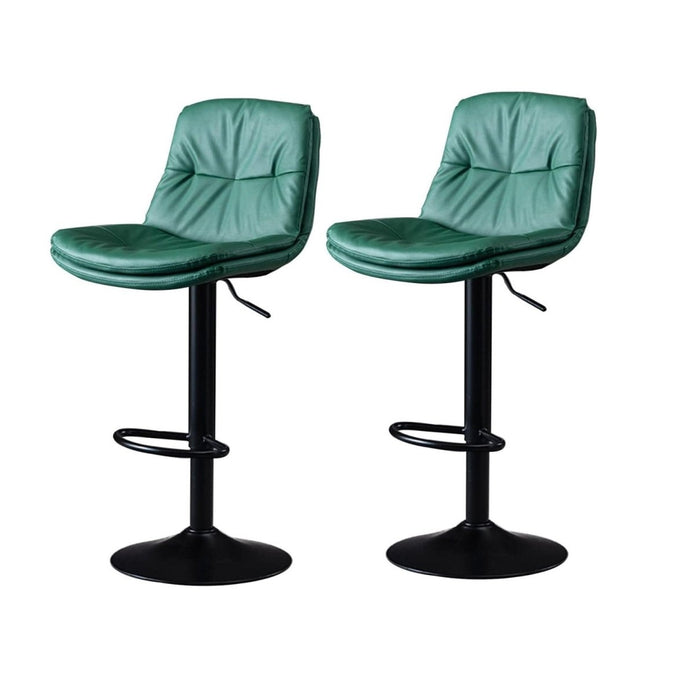SERENITà Bar Stools Kitchen Bar Stool Leather Barstools Swivel Gas Lift - 085657