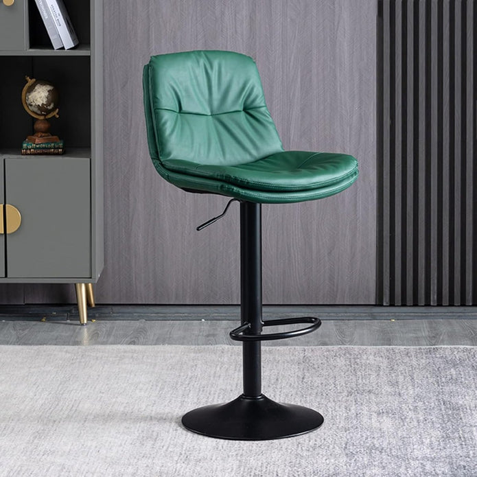 SERENITà Bar Stools Kitchen Bar Stool Leather Barstools Swivel Gas Lift - 085657