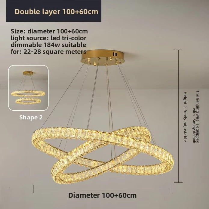 BAMDECOR C3313/2 Modern Crystal Chandeliers Lighting Fixtures - 688441