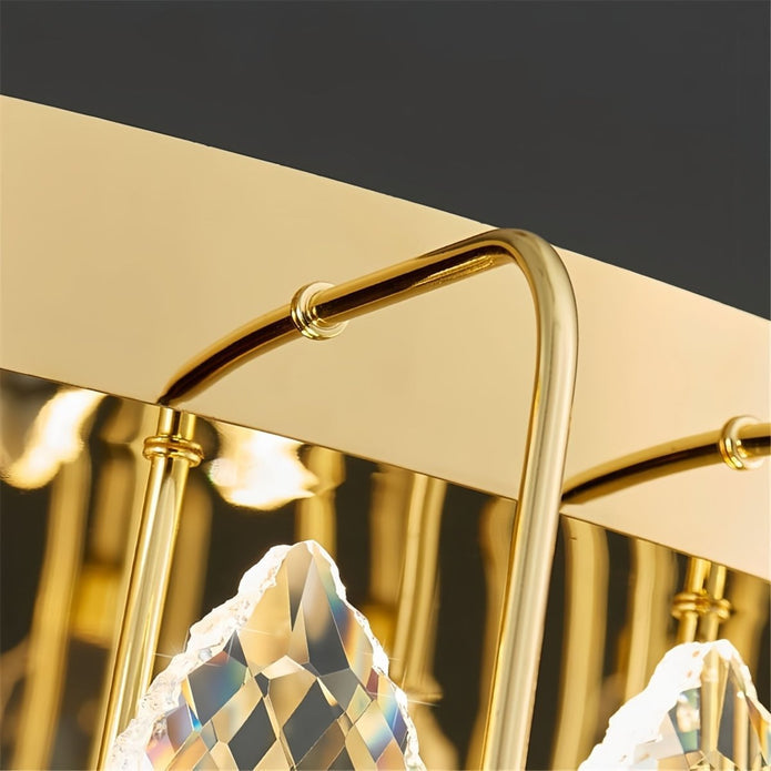 BAMDECOR C3345 Modern Luxury Crystal-leaf Chandelier LED Fashion Creativity