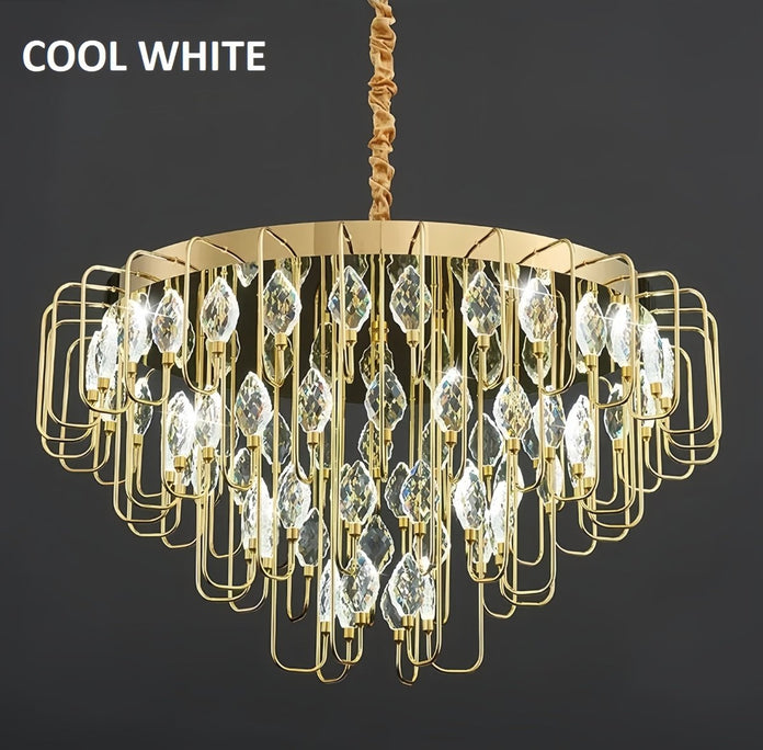 BAMDECOR C3345 Modern Luxury Crystal-leaf Chandelier LED Fashion Creativity