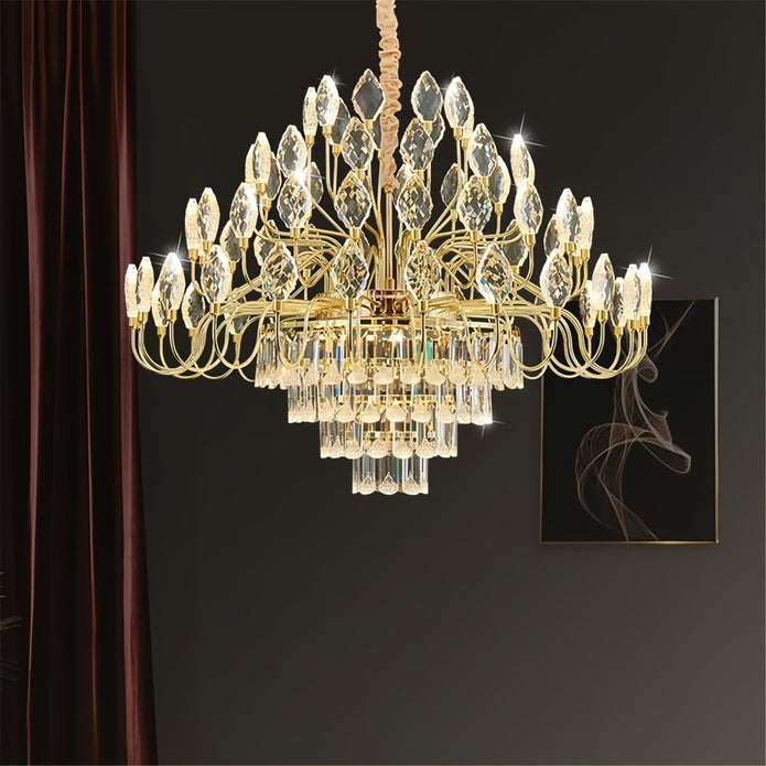 BAMDECOR C3347 Modern Luxury Crystal-leaf Chandelier LED Fashion - 662460