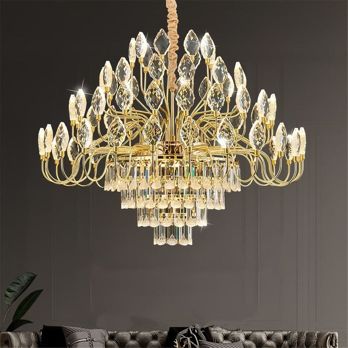 BAMDECOR C3347 Modern Luxury Crystal-leaf Chandelier LED Fashion - 662460