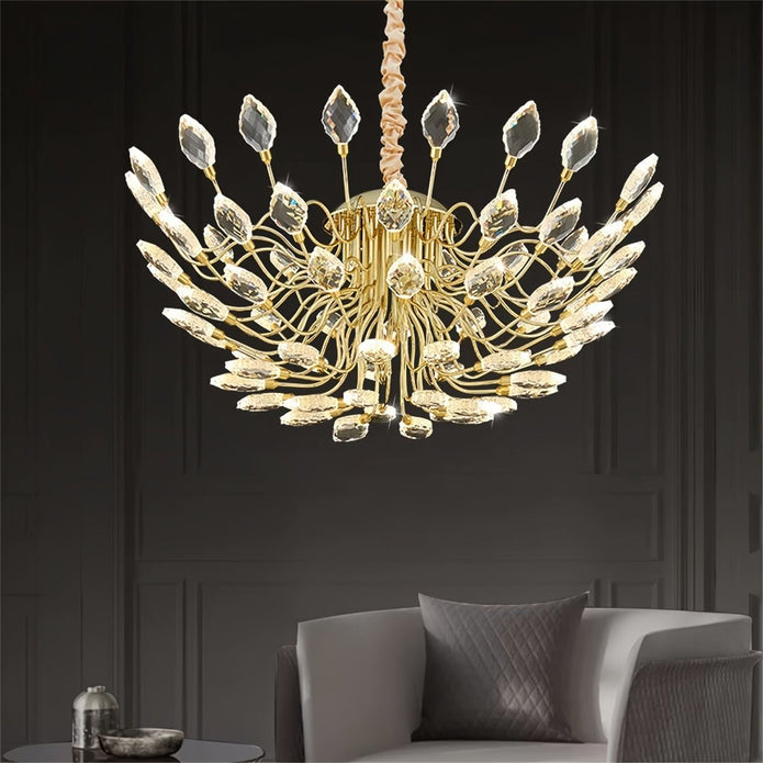 BAMDECOR C3348 Modern Luxury Crystal-leaf Chandelier LED Fashion - 659183