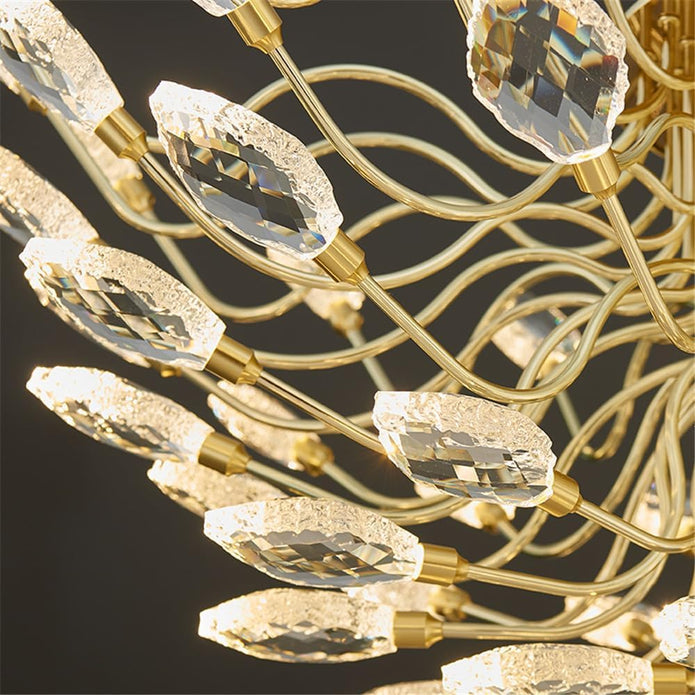 BAMDECOR C3348 Modern Luxury Crystal-leaf Chandelier LED Fashion - 659183