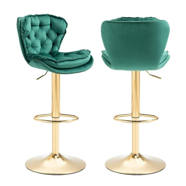 SERENITà Swivel Bar Stools Set of 2 Emerald Green