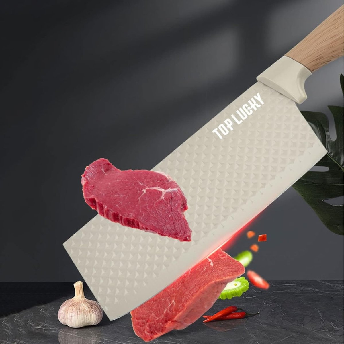 6-Piece Kitchen Knife Set Non-Stick Stainless Steel Blades - V255-KNIFE6PCS-BK