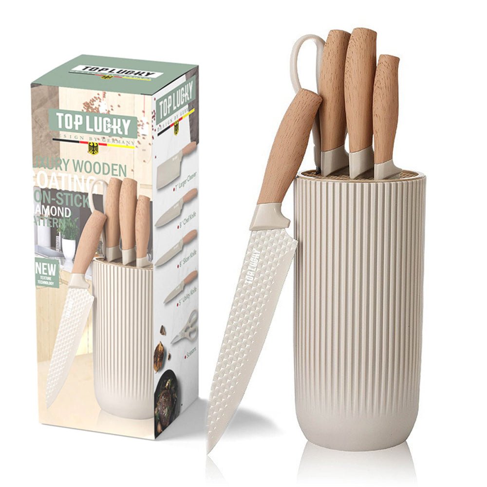 6-Piece Kitchen Knife Set Non-Stick Stainless Steel Blades - V255-KNIFE6PCS-K