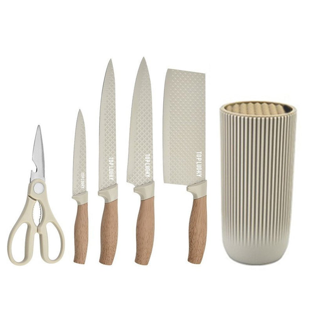 6-Piece Kitchen Knife Set Non-Stick Stainless Steel Blades - V255-KNIFE6PCS-K