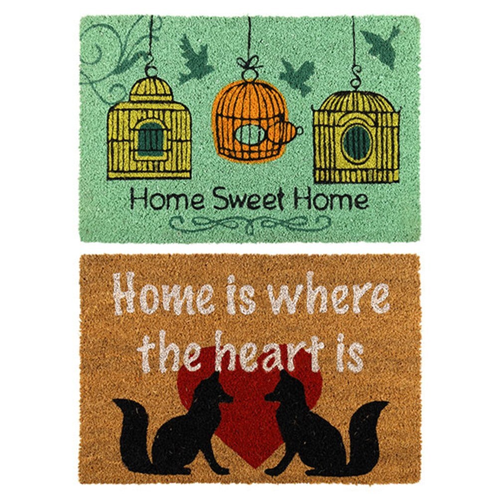 YES4HOMES 2 x Doormat for Front Door Entryway Cursive - V278-2-X-63995-DOOR-MAT