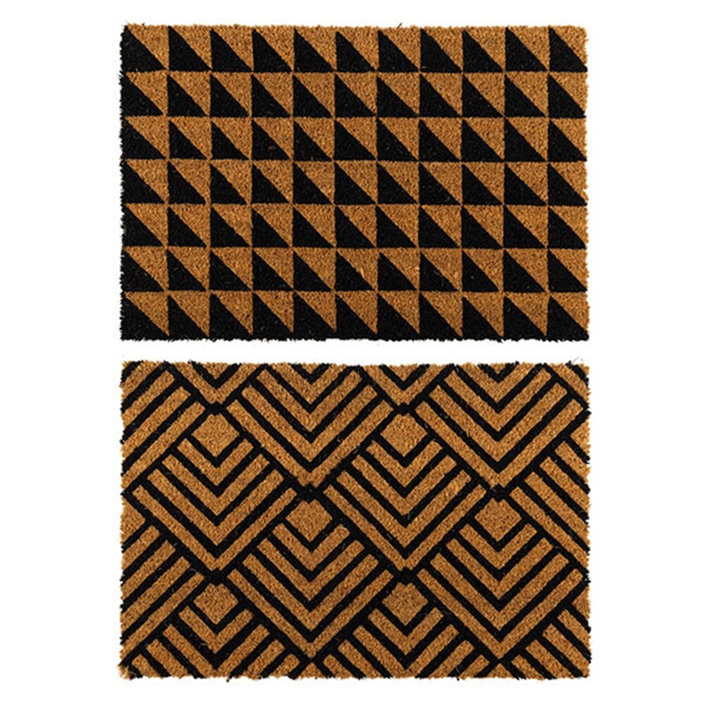 YES4HOMES 2 x Doormat for Front Door Entryway Cur - V278-2-X-64001-GEOMETRIC-MAT