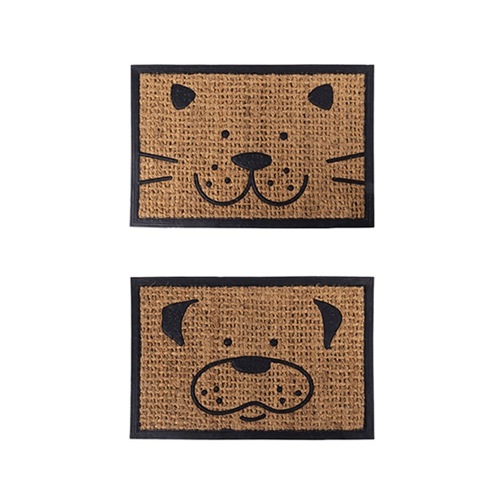 YES4HOMES 2 x Front Door Entryway Doormat Cursive - V278-2-X-66727-DOG-MAT