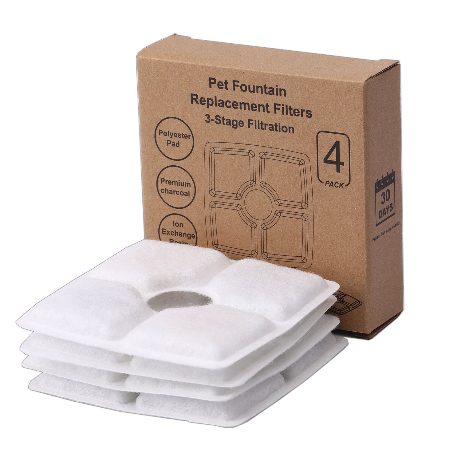 YES4PETS 8 x Pet Dog Cat Fountain Filter V278-2-X-CTN-PW-106-FILTERS