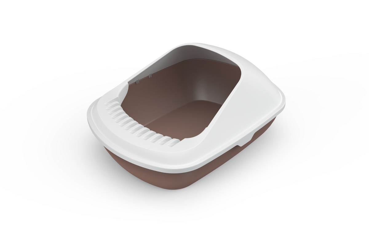 YES4PETS 2 x Large Cat Litter Box Tray With Shovel - V278-2-X-MSP-B02-BROWN