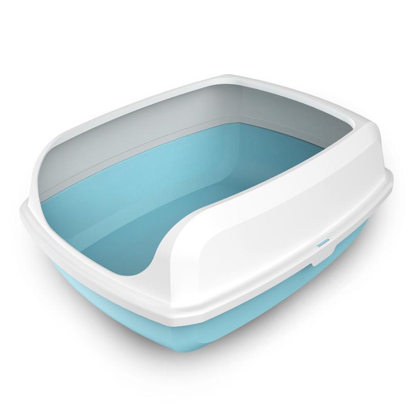 YES4PETS Large Portable Open Cat Toilet Litter Box Blue - 148002