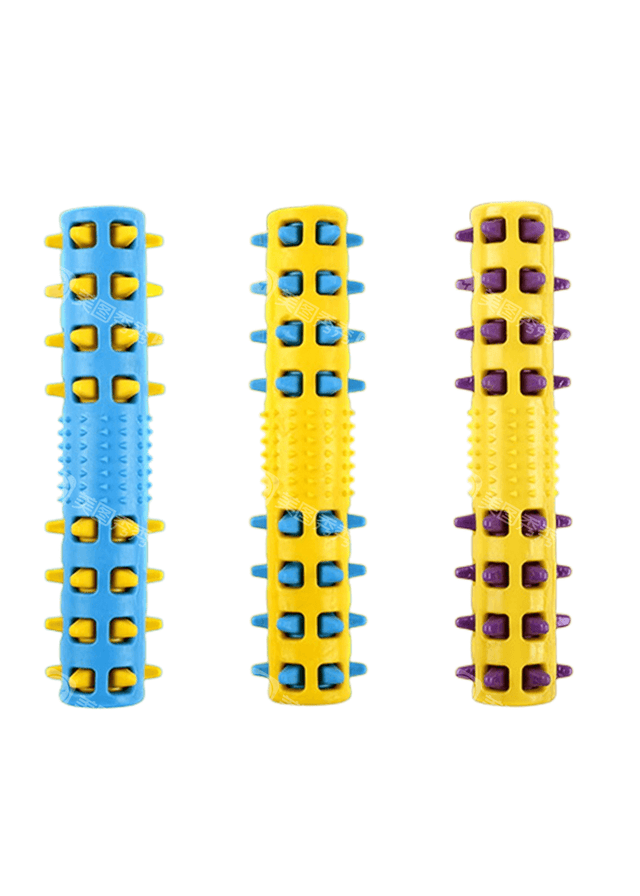YES4PETS 3 x Large Dog Puppy Rubber Spike Fetch Stick Denta - 5535-DOG-SPIKE-TOY