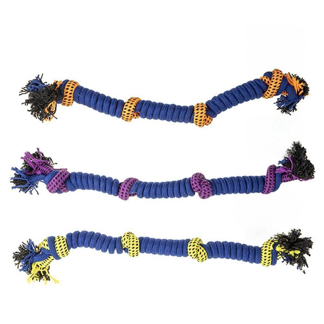 YES4PETS 3 x Dog Toy Tug-of-War Knotted Cotton Rope Pet Toy - 62228-DOG-TOY-ROPE