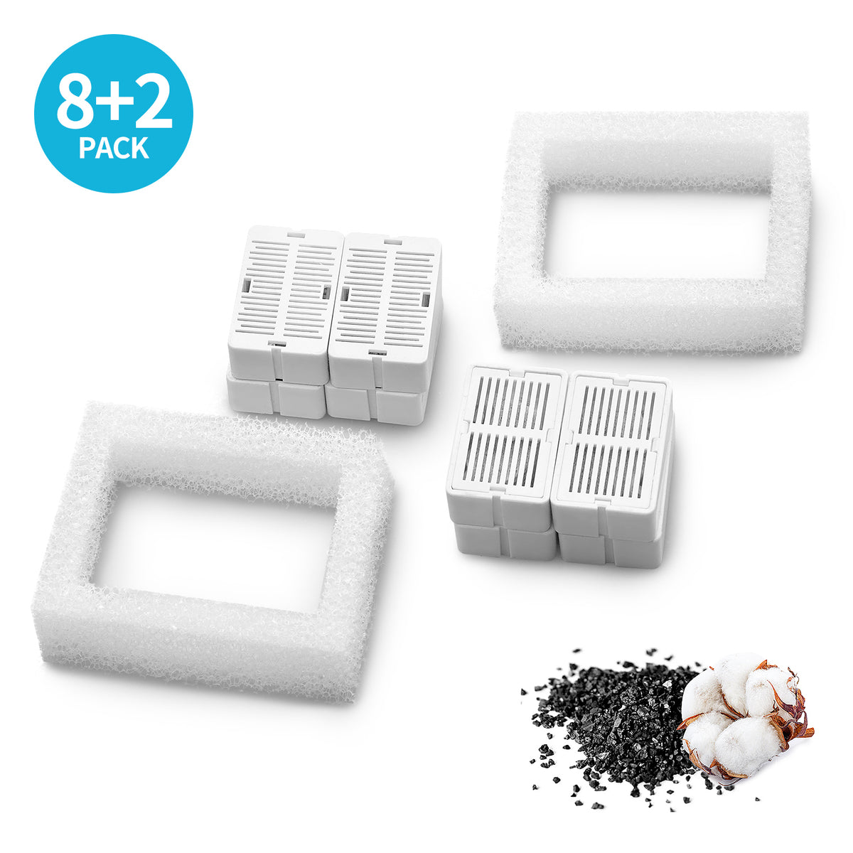 YES4PETS 32 x Activated Carbon Replacement Filters for Pet Dog Cat Water Fountain Automatic Dispenser