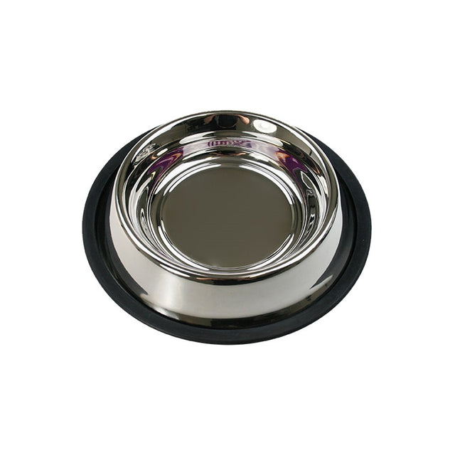 2x S Stainless Steel Pet Bowls Anti-Slip Dog Cat Feeder