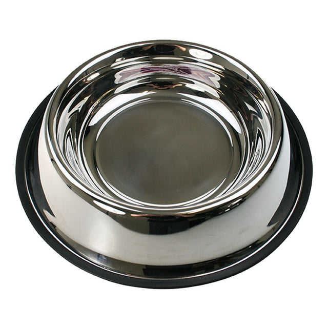 2 x XXL Stainless Steel Pet Bowl Water Bowls Portable Anti - TWO-XXL-STEEL-BOWL