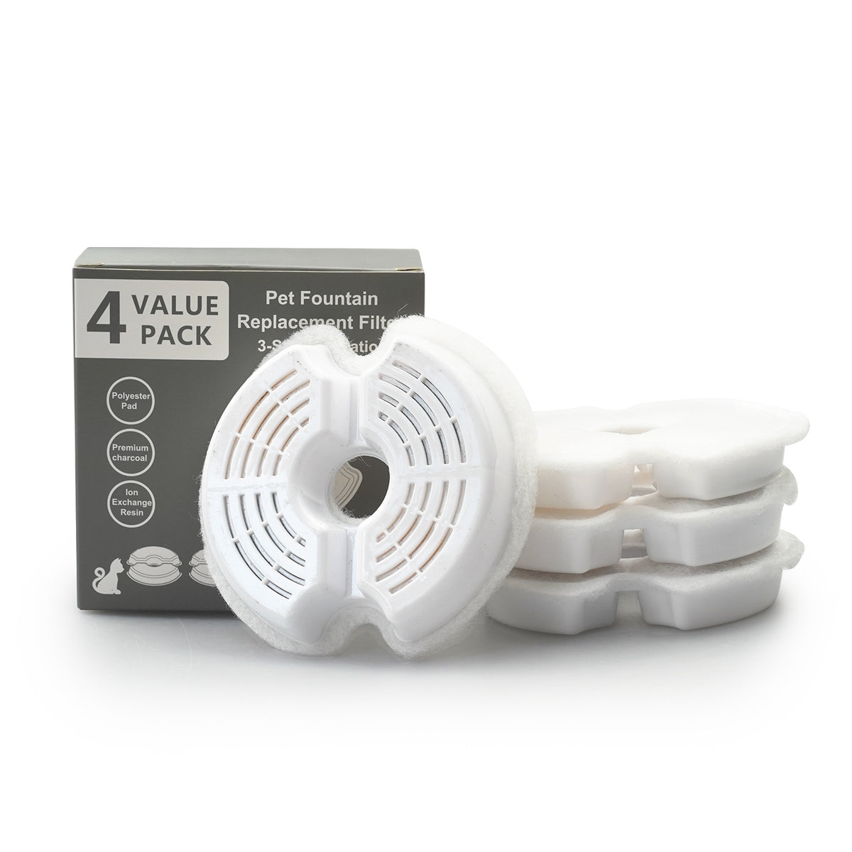 YES4PETS 24x Pet Dog Cat Fountain Filter Replacem - V278-6-X-101-109-107-FILTERS