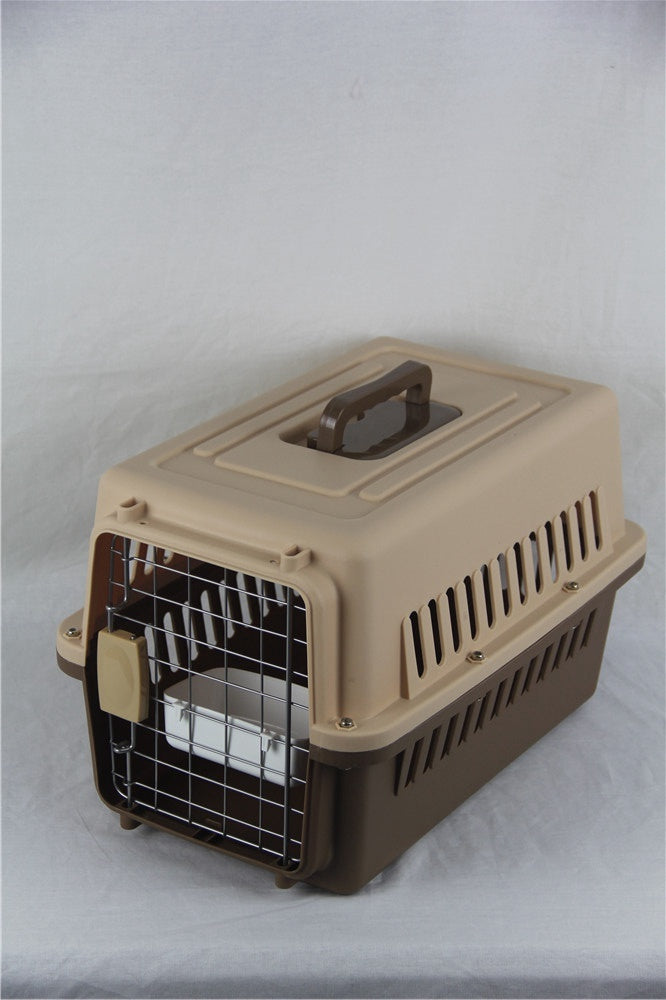 YES4PETS Small Dog Cat Rabbit Crate Pet Carrier Airline Cage Wi - V278-AA1-BROWN
