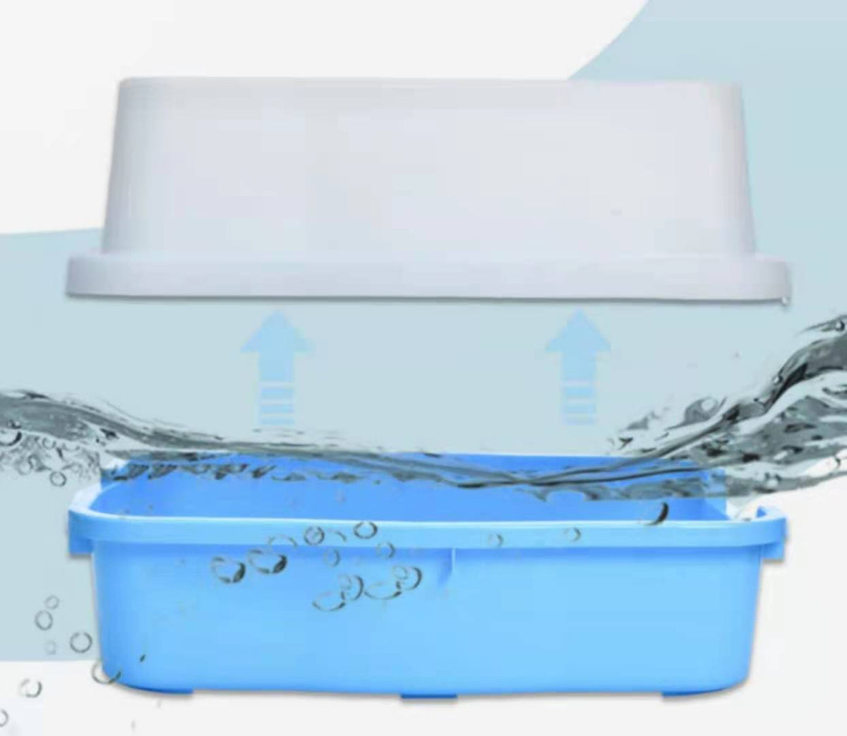YES4PETS Large Deep Cat Kitty Litter Tray High Wal - V278-BP151-LITTER-TRAY-BLUE