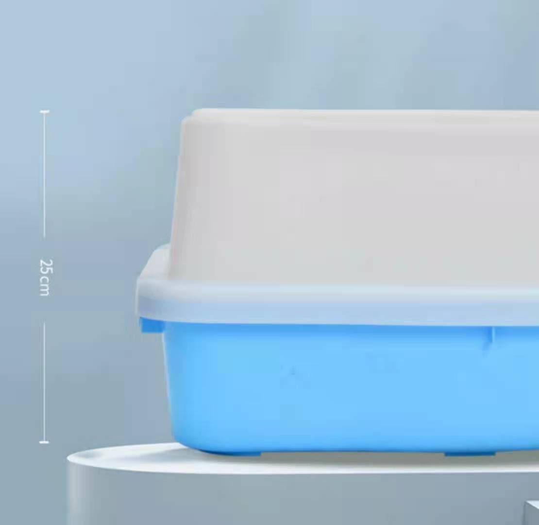YES4PETS Large Deep Cat Kitty Litter Tray High Wal - V278-BP151-LITTER-TRAY-BLUE