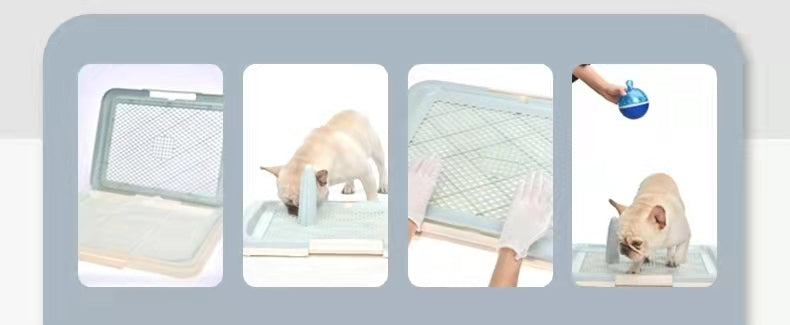 YES4PETS Large Portable Dog Potty Training Tray P - V278-BP160-L-POTTY-POLE-BLUE