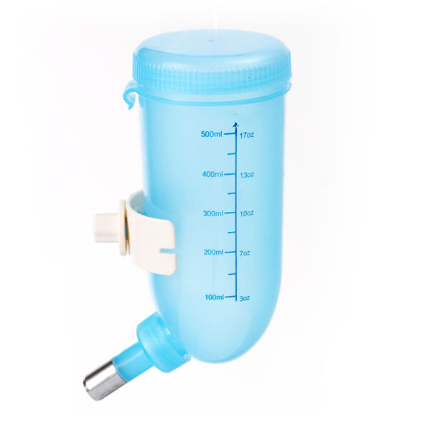 YES4PETS 500ml Hanging Water Bottle Dog Cat Hamster Rabbit Blue