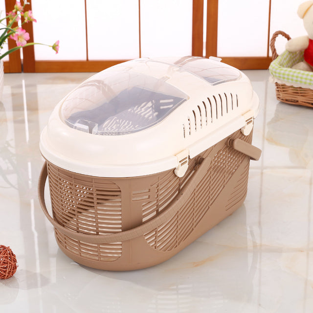 YES4PETS Small Dog Cat Crate Pet Rabbit Guinea Pig Ferret Carrier Cage Mat-Brown
