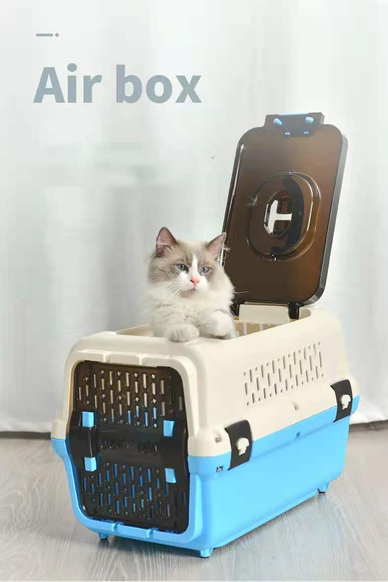 YES4PETS Large Dog Cat Crate Pet Rabbit Carrier Travel - V278-BP272-L-CAGE-BLUE