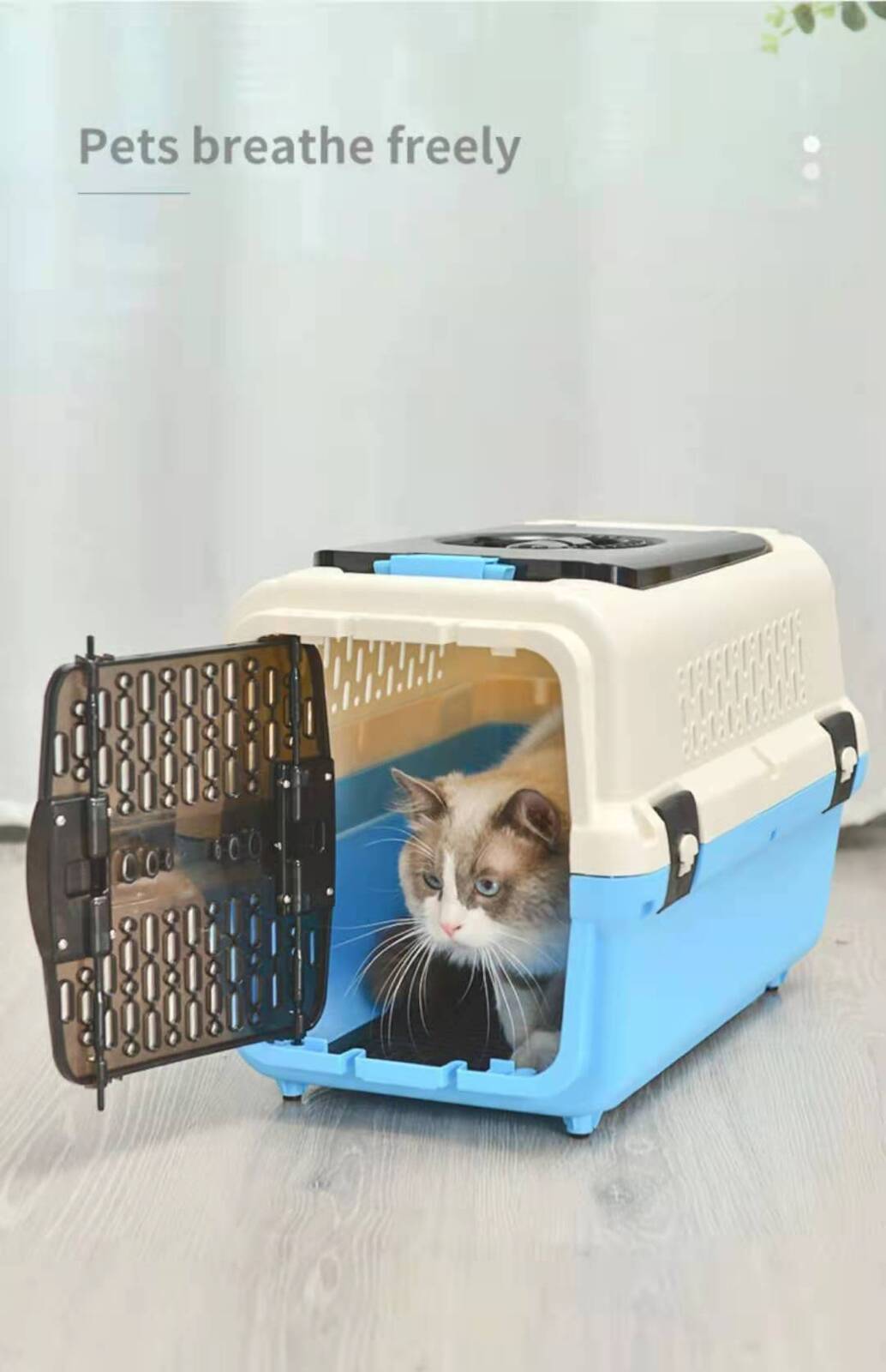 YES4PETS Large Dog Cat Crate Pet Rabbit Carrier Travel - V278-BP272-L-CAGE-BLUE
