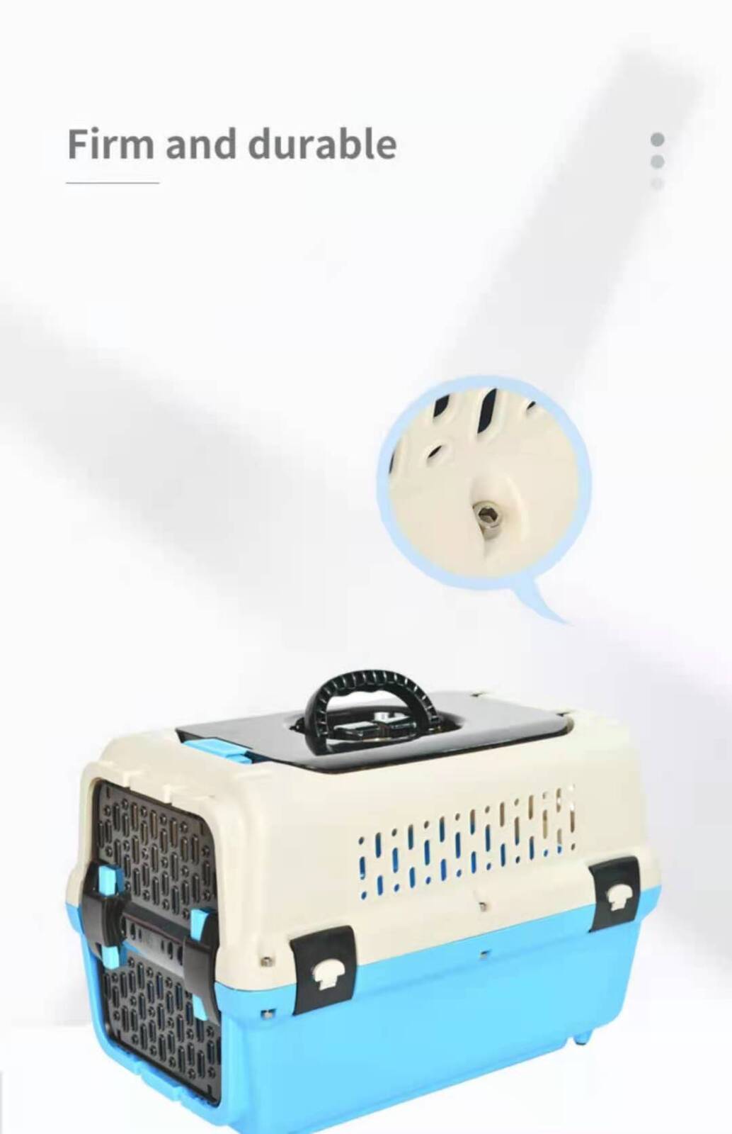 YES4PETS Large Dog Cat Crate Pet Rabbit Carrier Travel - V278-BP272-L-CAGE-BLUE
