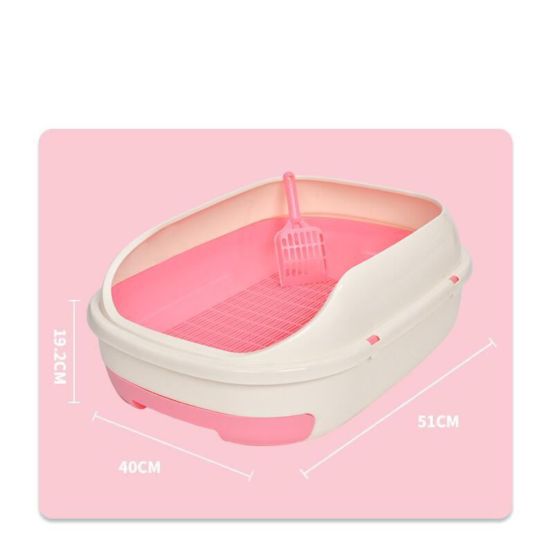 YES4PETS Medium Portable Cat Toilet Litter Box Tray with Scoop and Grid - 346137