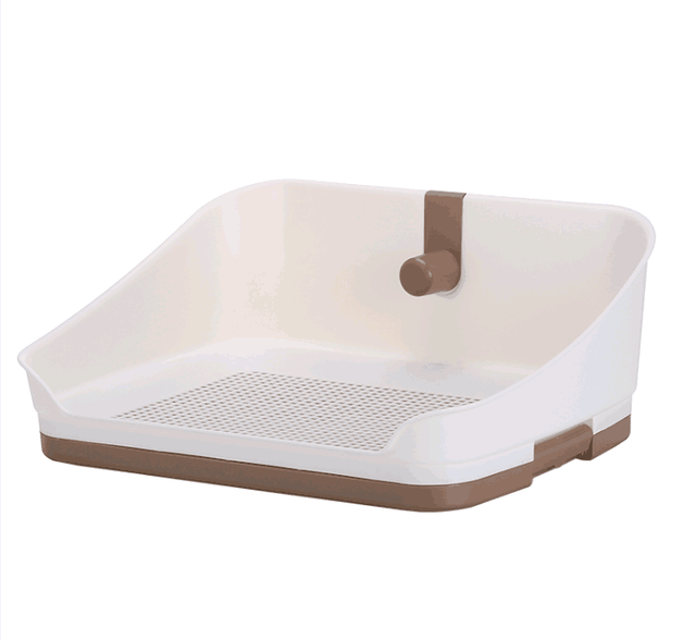 YES4PETS Medium Portable Dog Tray Pet Puppy Toilet Trays Loo Pad Mat Wall Brown