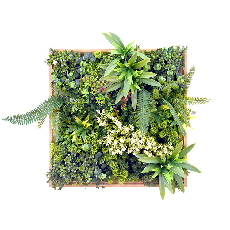 YES4HOMES 3D Green Artificial Plant Wall Panel UV Resistant 50x50CM - 865800