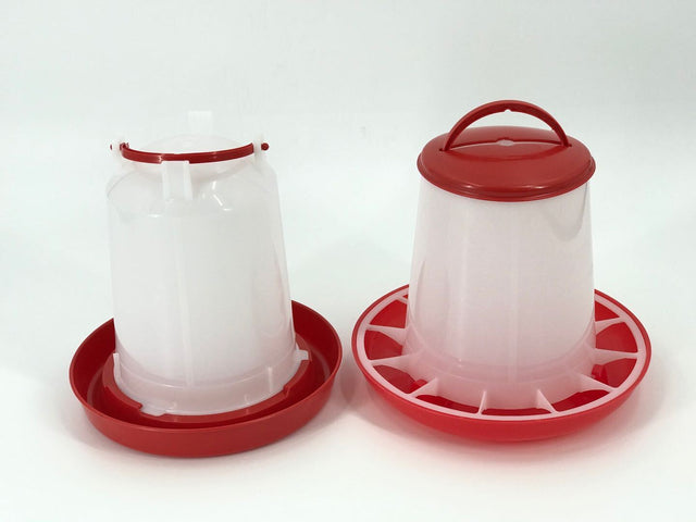 YES4PETS Farm Poultry Bird Chicken Water Drinker 3 L 3 kg Food Grain Seed Feeder