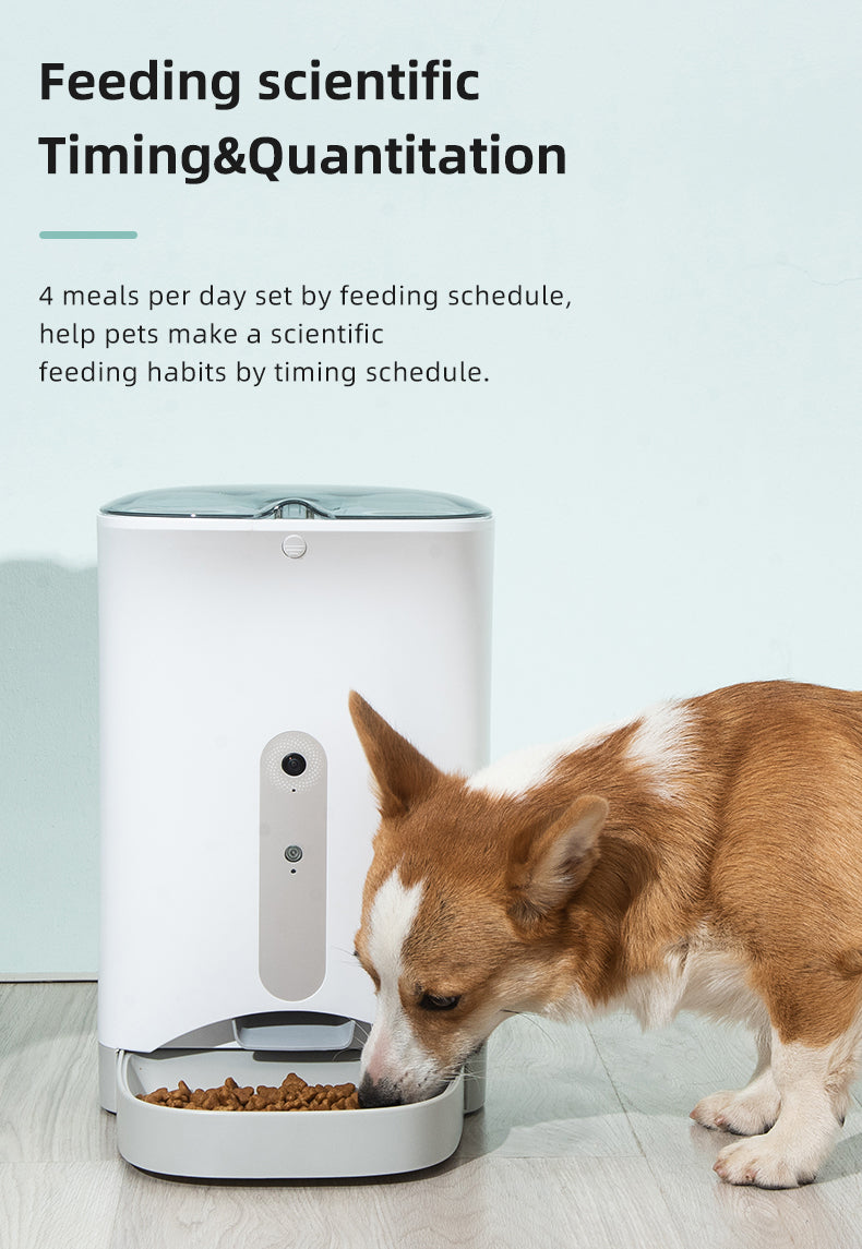 Smart Automatic Pet Dog Cat Rabbit Feeder Smartphone - V278-F1-C-PET-FOOD-FEEDER