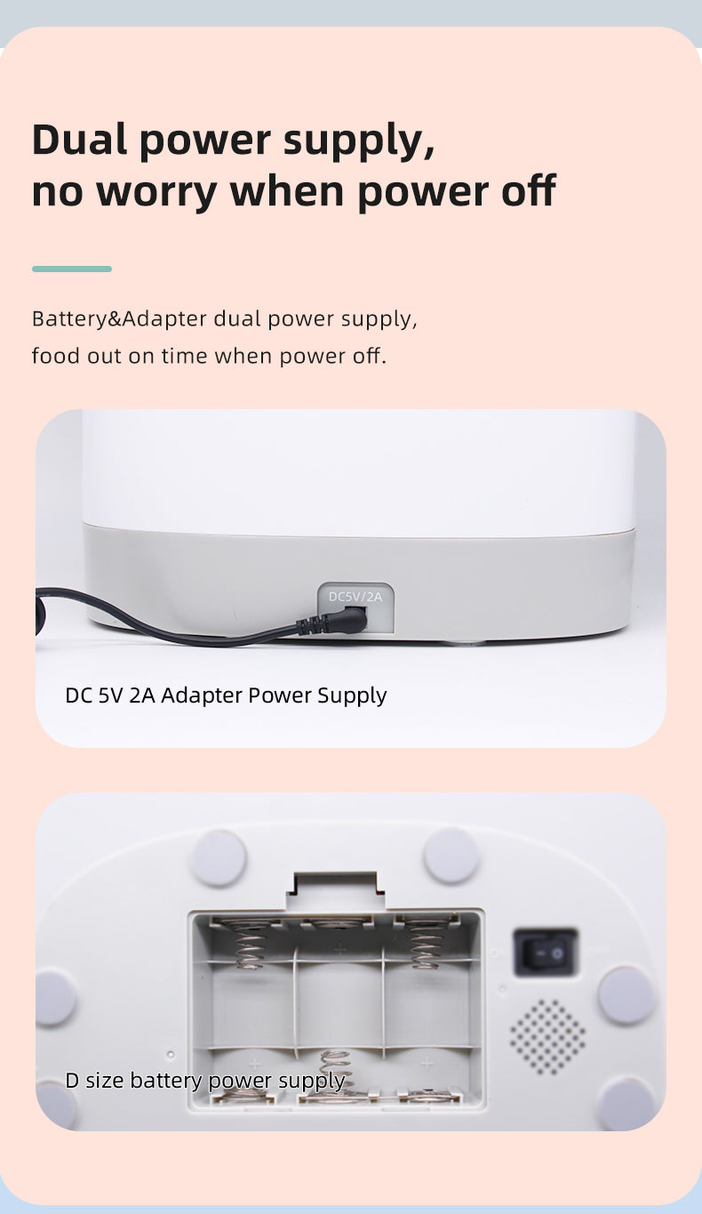 Smart Automatic Pet Dog Cat Rabbit Feeder Smartphone - V278-F1-C-PET-FOOD-FEEDER