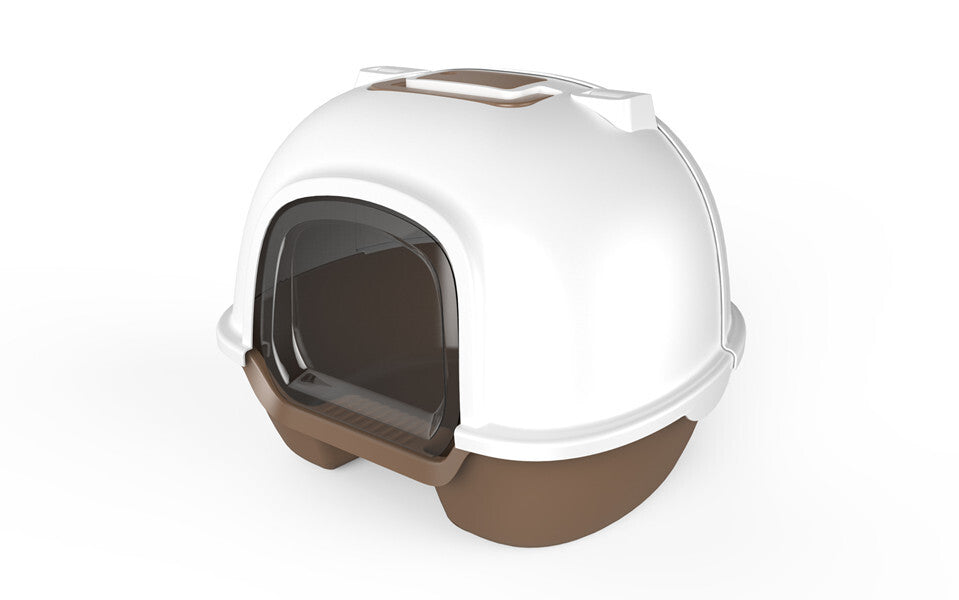 YES4PETS Cat Toilet Litter Box Portable Hooded Tray - V278-MSP-0006-BROWN