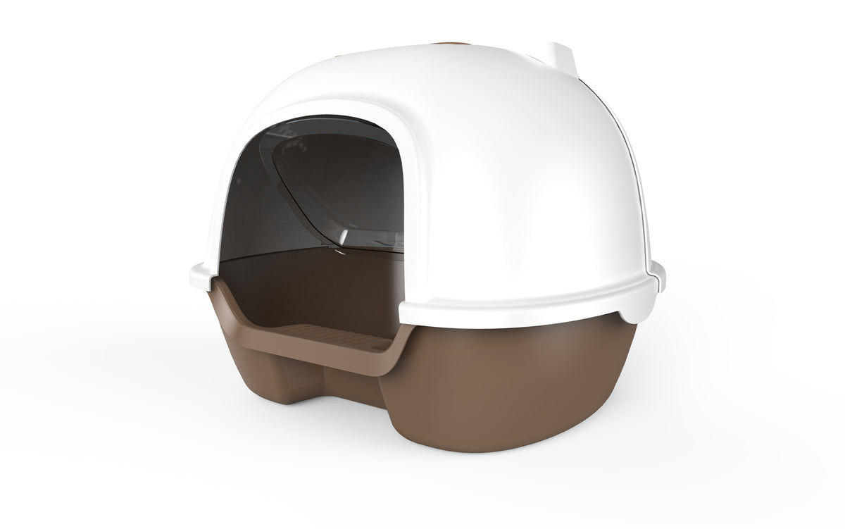YES4PETS Cat Toilet Litter Box Portable Hooded Tray - V278-MSP-0006-BROWN